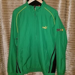 Puma Green Jamacia Windbreaker Jacket Size L